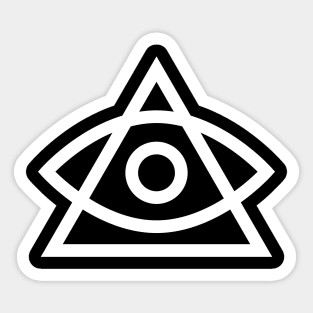 all seeing eye white Sticker